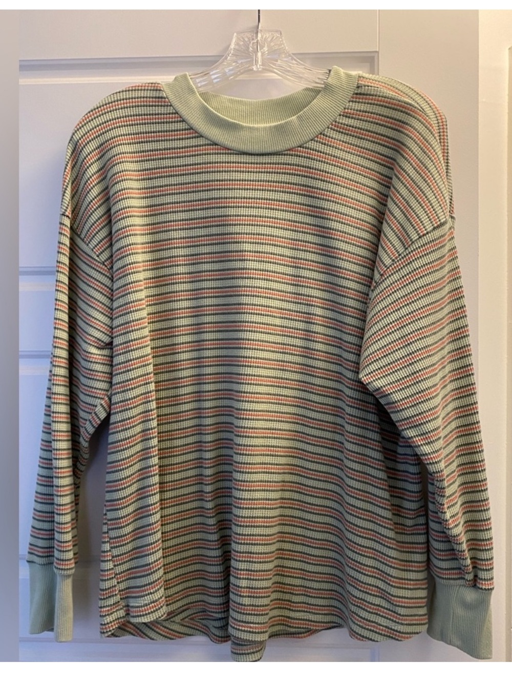 Sonoma Pink & Green Stripe Long Sleeve